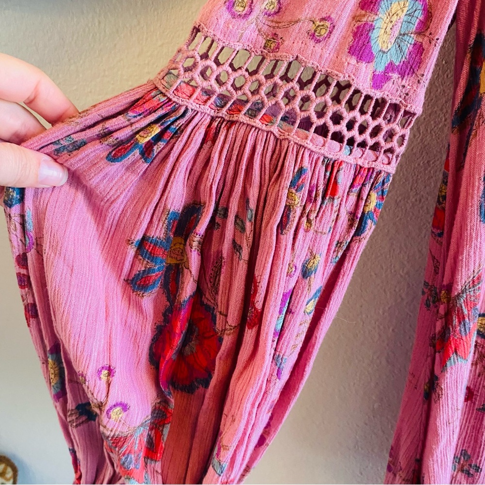 Free People Just The Two of us Top Mauve Pink - Picture 4 of 7